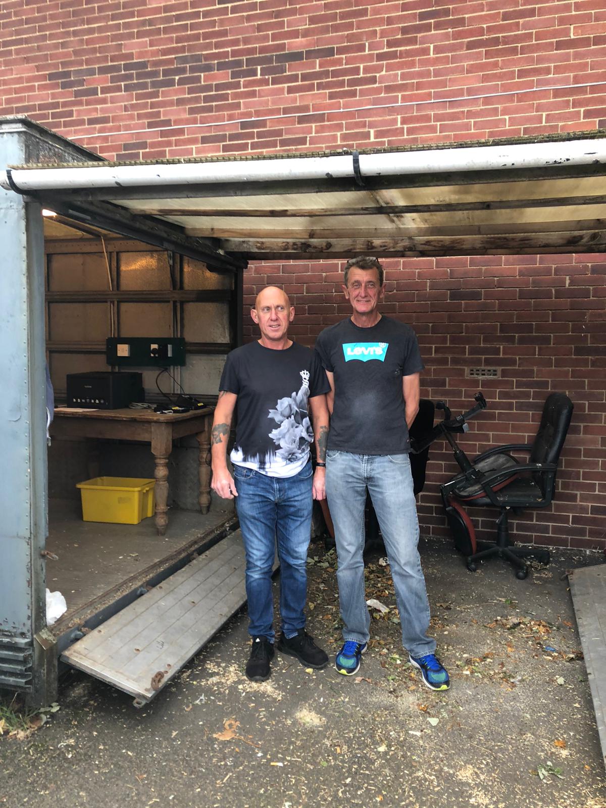 L to R Dave Williams and Stuart Farrar the two lads who have done ETS all year making it possible to send for Normanton fed