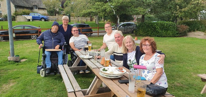 Picture5 Enjoying a meal with some of our visitors from Coventry and the Black Country