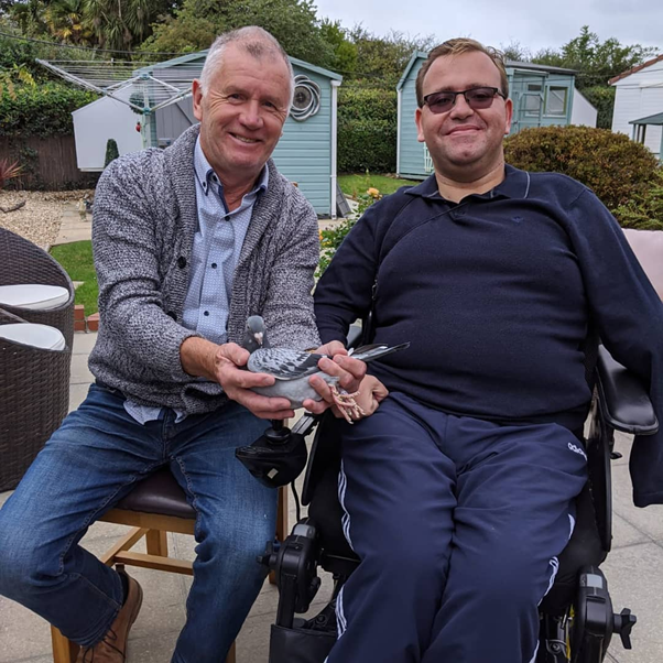 Picture 2 Myself and Mick Barlow who took a shine to this late bred