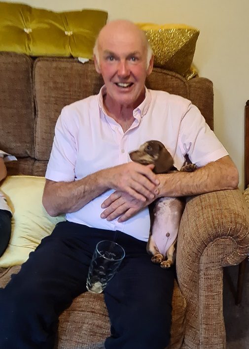 Rick Geary with his new pet 20 10 20