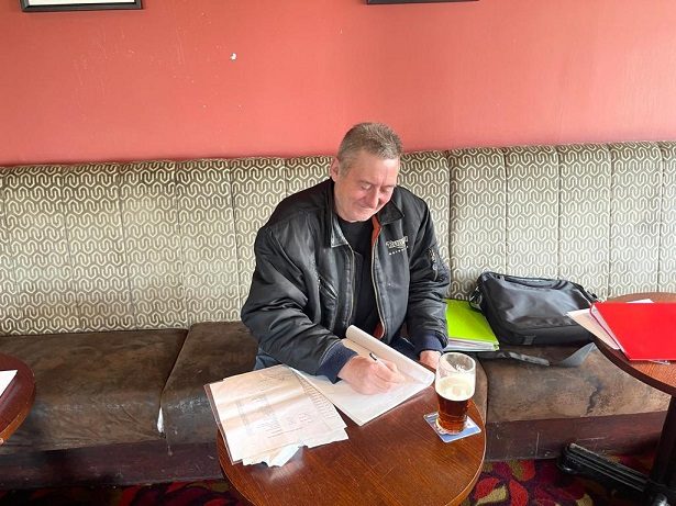 Our Secretary Dave Coates hard at work. 04 02 22