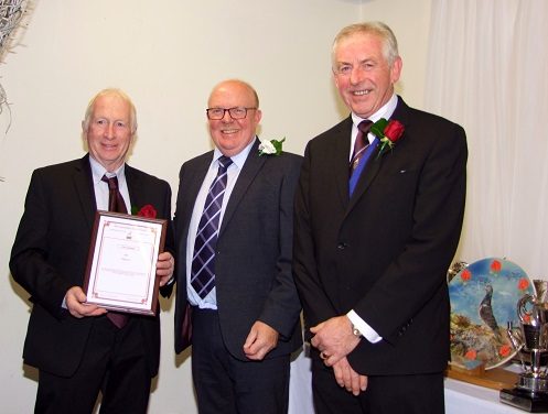 Chris Corfield with his diploma presented by John Burgham 28 11 22