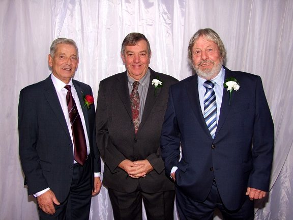 Secretary Brian Dearn with two of his guests Steve Gardnerand Phil Wilkins 28 11 22