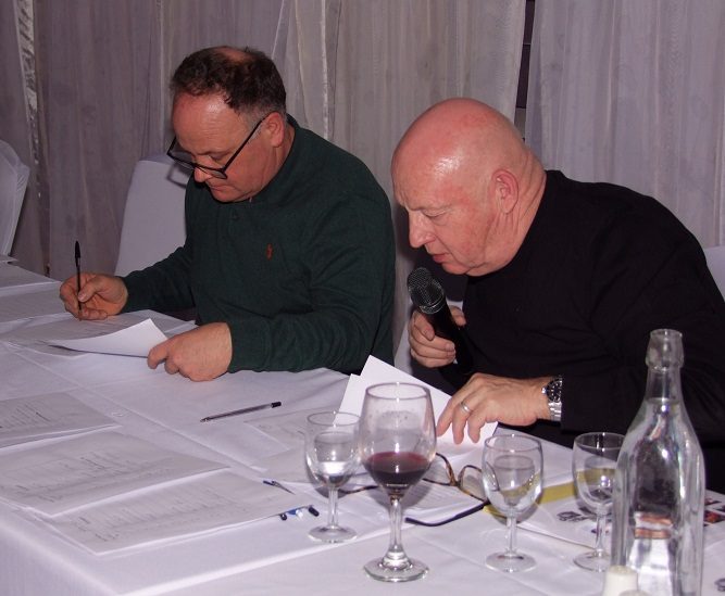 George Pendleton and Malcolm Parry Jones hard at work with the Friday Quiz 06 03 23