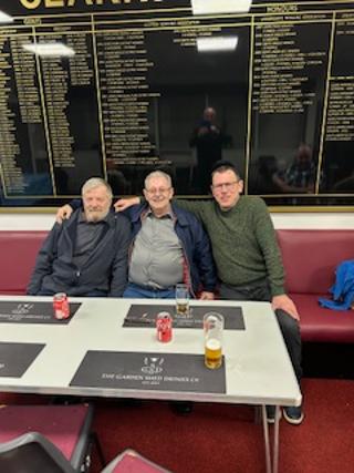 Club secretary Charlie Muir with Walter Boswelland Jim McCGuire 26 02 25A