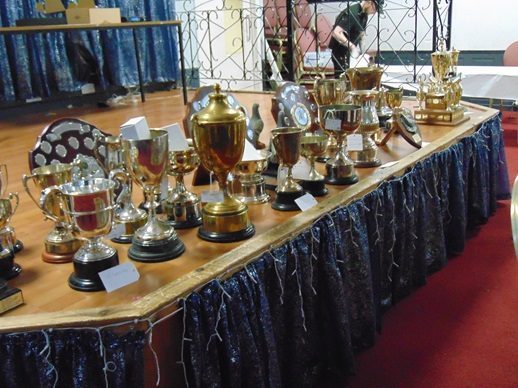 Dalzell Flying Club Prize Presentation 2025 001Trophys on display 14 02 25a
