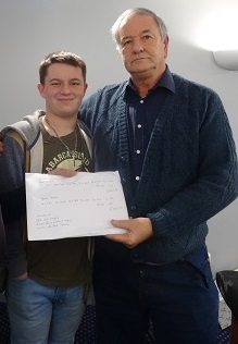 Stan Hall with grandson Sebastian 2nd 3rd fed Blandford 29 05 25a