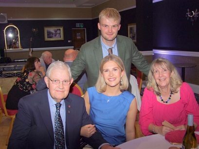 Bob Smith with his family Daughter Gillian and grandchildren Adam and Kate 16 10 25b