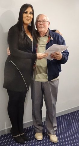 Mick Stone with Angie. 10 12 25a