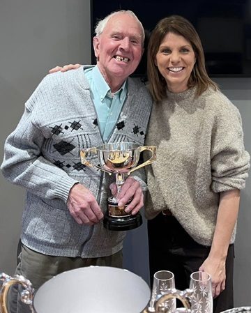 Georgina with Peter Harrison. 08 01 26a