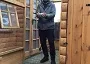 Lewis Mcauly inside his loft avairy